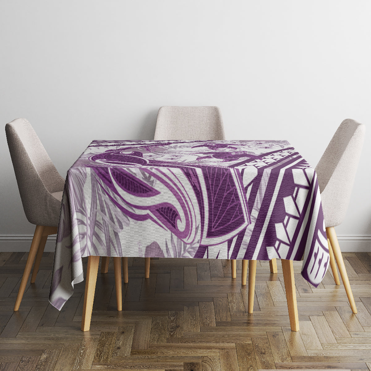 Purple Polynesia Tablecloth Polynesian Turtle Shark Tattoo Tropical Vintage LT14 - Polynesian Pride