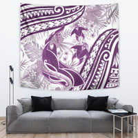 Purple Polynesia Tapestry Polynesian Turtle Shark Tattoo Tropical Vintage LT14 Purple - Polynesian Pride