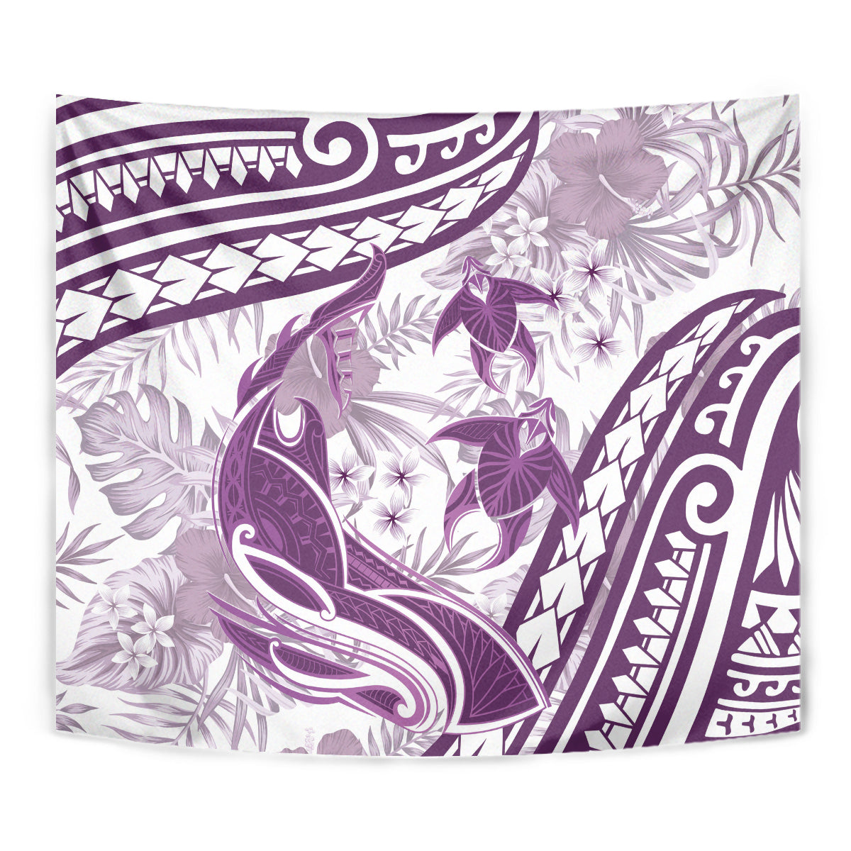 Purple Polynesia Tapestry Polynesian Turtle Shark Tattoo Tropical Vintage LT14 - Polynesian Pride