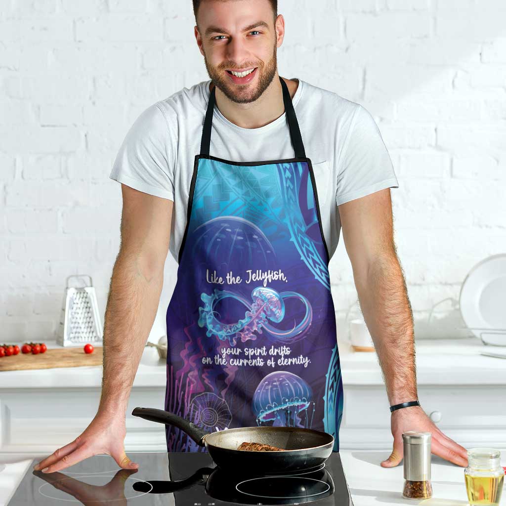 Polynesia Jellyfish Memorial Personalised Apron Infinity Jellies Polynesian Pattern LT14 - Polynesian Pride