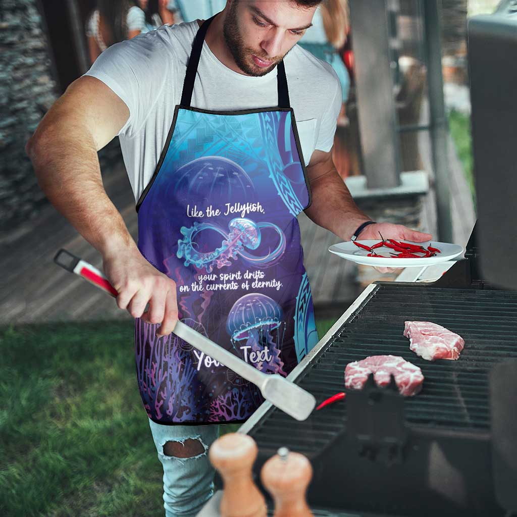 Polynesia Jellyfish Memorial Personalised Apron Infinity Jellies Polynesian Pattern LT14 - Polynesian Pride
