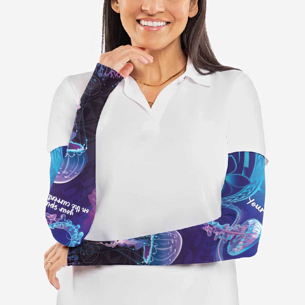 Polynesia Jellyfish Memorial Personalised Arm Sleeves Infinity Jellies Polynesian Pattern LT14 - Polynesian Pride