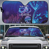 Polynesia Jellyfish Memorial Personalised Auto Sun Shade Infinity Jellies Polynesian Pattern LT14 Purple - Polynesian Pride