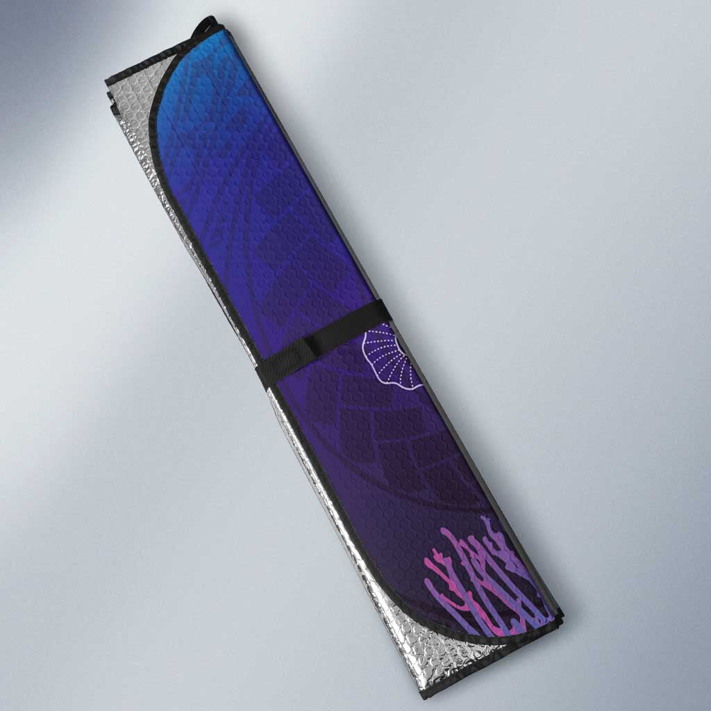 Polynesia Jellyfish Memorial Personalised Auto Sun Shade Infinity Jellies Polynesian Pattern LT14 - Polynesian Pride