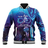 Polynesia Jellyfish Memorial Personalised Baseball Jacket Infinity Jellies Polynesian Pattern LT14 Unisex Purple - Polynesian Pride