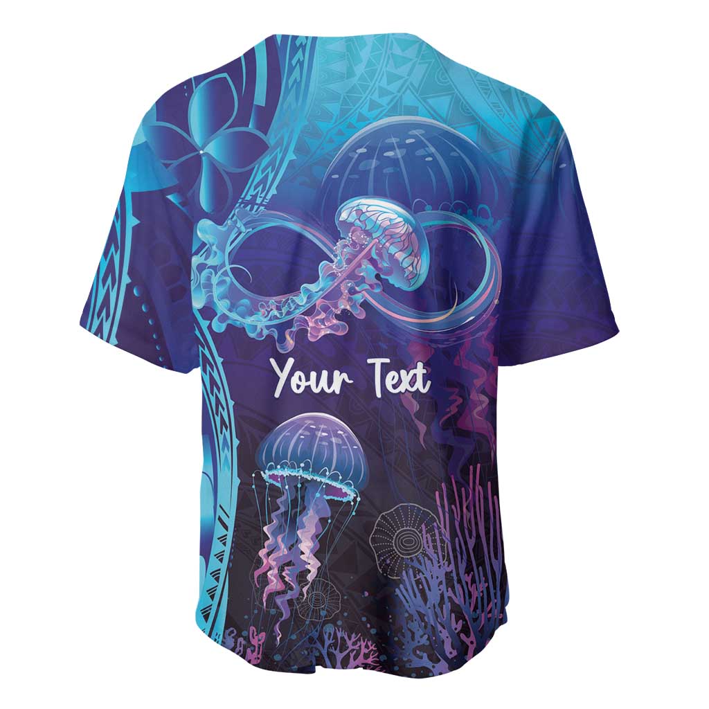 Polynesia Jellyfish Memorial Personalised Baseball Jersey Infinity Jellies Polynesian Pattern LT14 - Polynesian Pride