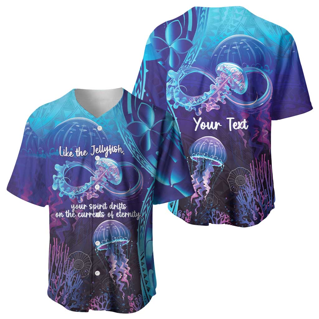 Polynesia Jellyfish Memorial Personalised Baseball Jersey Infinity Jellies Polynesian Pattern LT14 - Polynesian Pride