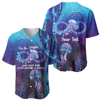 Polynesia Jellyfish Memorial Personalised Baseball Jersey Infinity Jellies Polynesian Pattern LT14 - Polynesian Pride