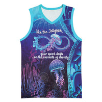 Polynesia Jellyfish Memorial Personalised Basketball Jersey Infinity Jellies Polynesian Pattern LT14 Unisex Purple - Polynesian Pride