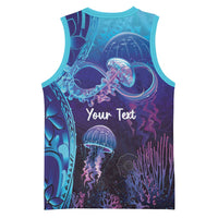 Polynesia Jellyfish Memorial Personalised Basketball Jersey Infinity Jellies Polynesian Pattern LT14 - Polynesian Pride