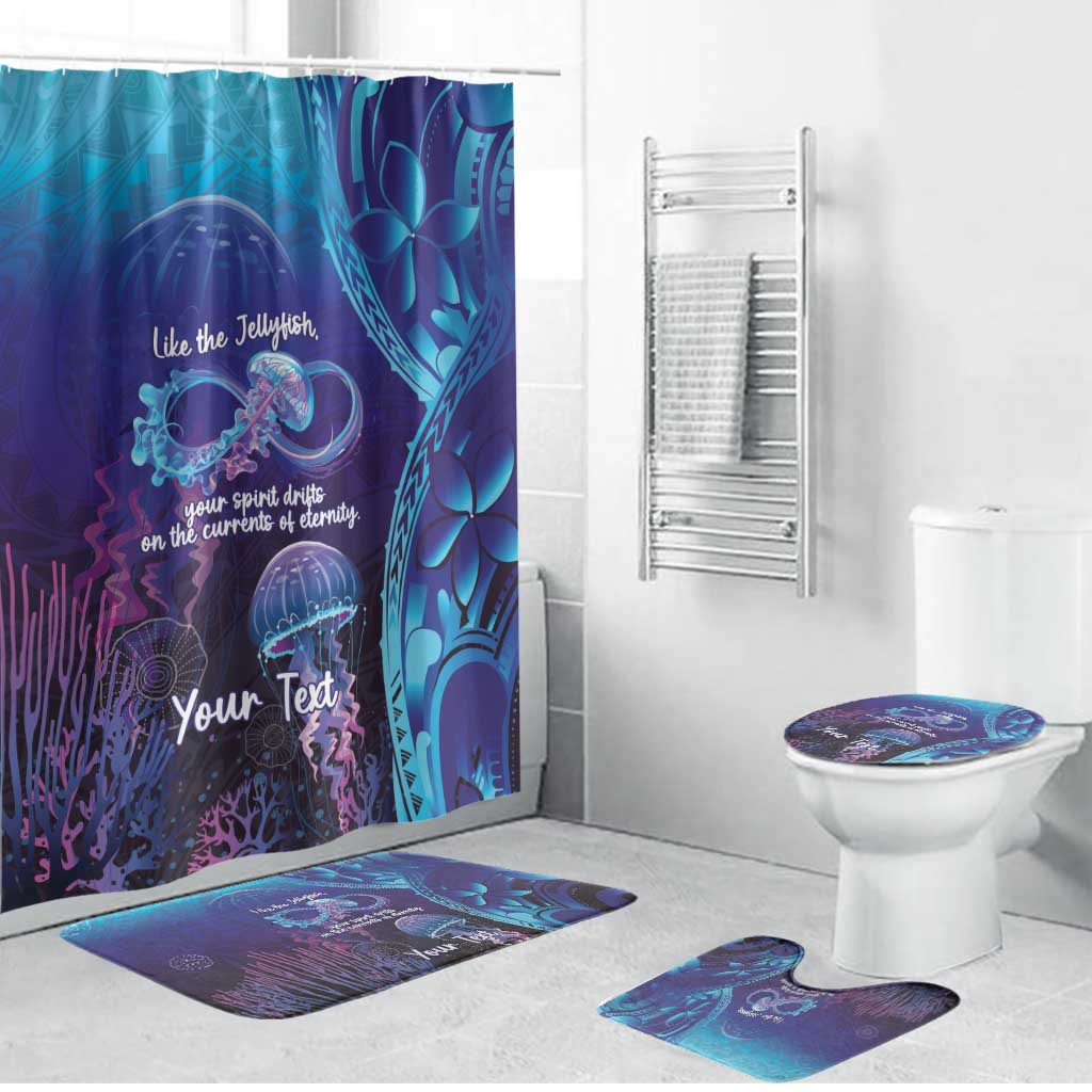 Polynesia Jellyfish Memorial Personalised Bathroom Set Infinity Jellies Polynesian Pattern LT14 Bathroom Set (4 pcs) Purple - Polynesian Pride