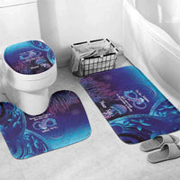 Polynesia Jellyfish Memorial Personalised Bathroom Set Infinity Jellies Polynesian Pattern LT14 Mat Set Only (3 pcs) One Size Purple - Polynesian Pride