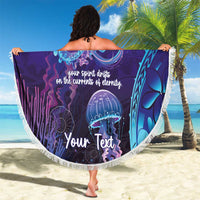 Polynesia Jellyfish Memorial Personalised Beach Blanket Infinity Jellies Polynesian Pattern LT14 - Polynesian Pride