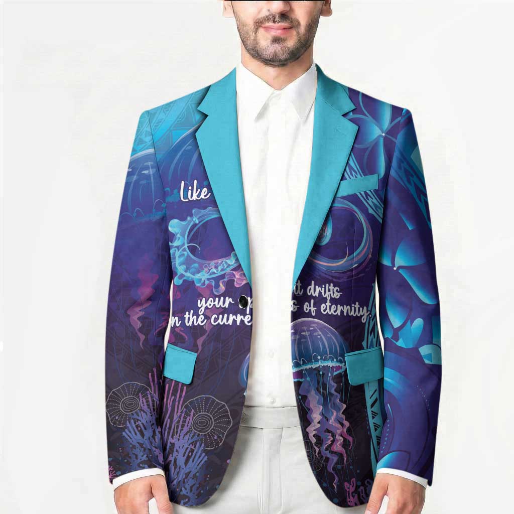 Polynesia Jellyfish Memorial Personalised Blazer Infinity Jellies Polynesian Pattern