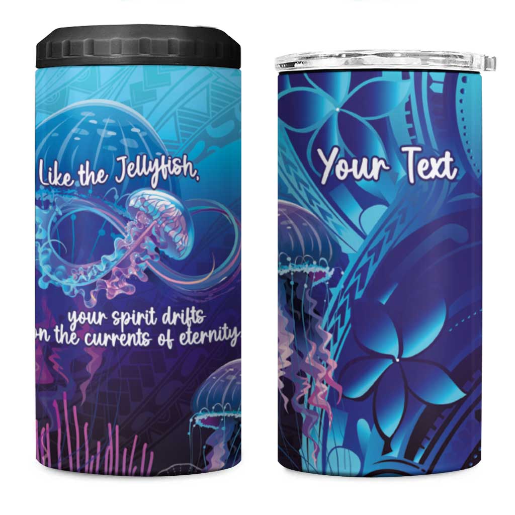 Polynesia Jellyfish Memorial Personalised 4 in 1 Can Cooler Tumbler Infinity Jellies Polynesian Pattern LT14 One Size: 16 oz Purple - Polynesian Pride