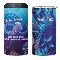 Polynesia Jellyfish Memorial Personalised 4 in 1 Can Cooler Tumbler Infinity Jellies Polynesian Pattern LT14 One Size: 16 oz Purple - Polynesian Pride