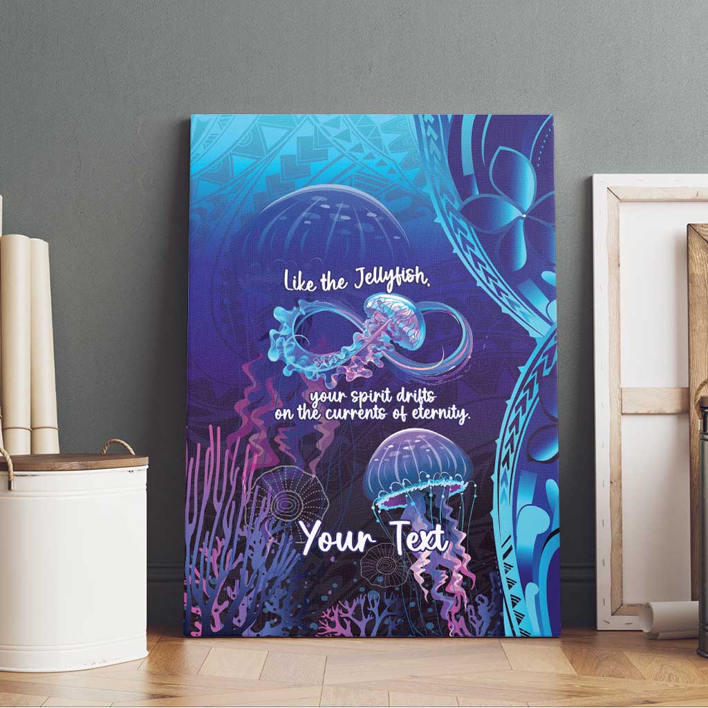 Polynesia Jellyfish Memorial Personalised Canvas Wall Art Infinity Jellies Polynesian Pattern LT14 - Polynesian Pride