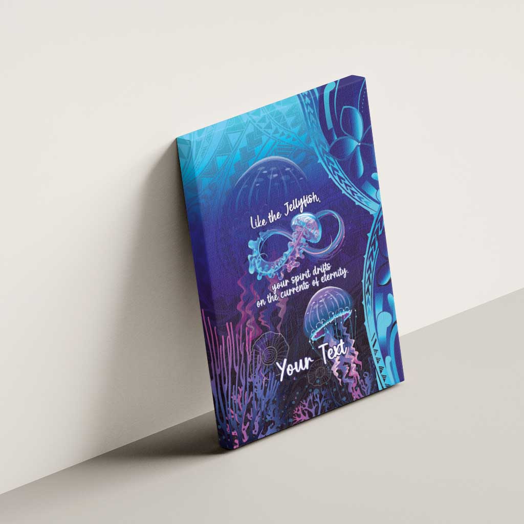 Polynesia Jellyfish Memorial Personalised Canvas Wall Art Infinity Jellies Polynesian Pattern LT14 - Polynesian Pride