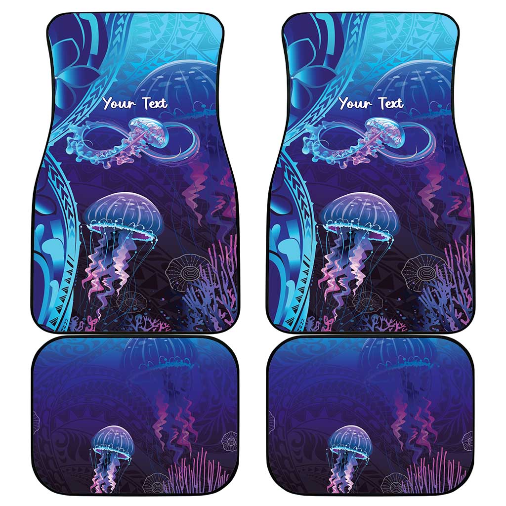 Polynesia Jellyfish Memorial Personalised Car Mats Infinity Jellies Polynesian Pattern LT14 - Polynesian Pride