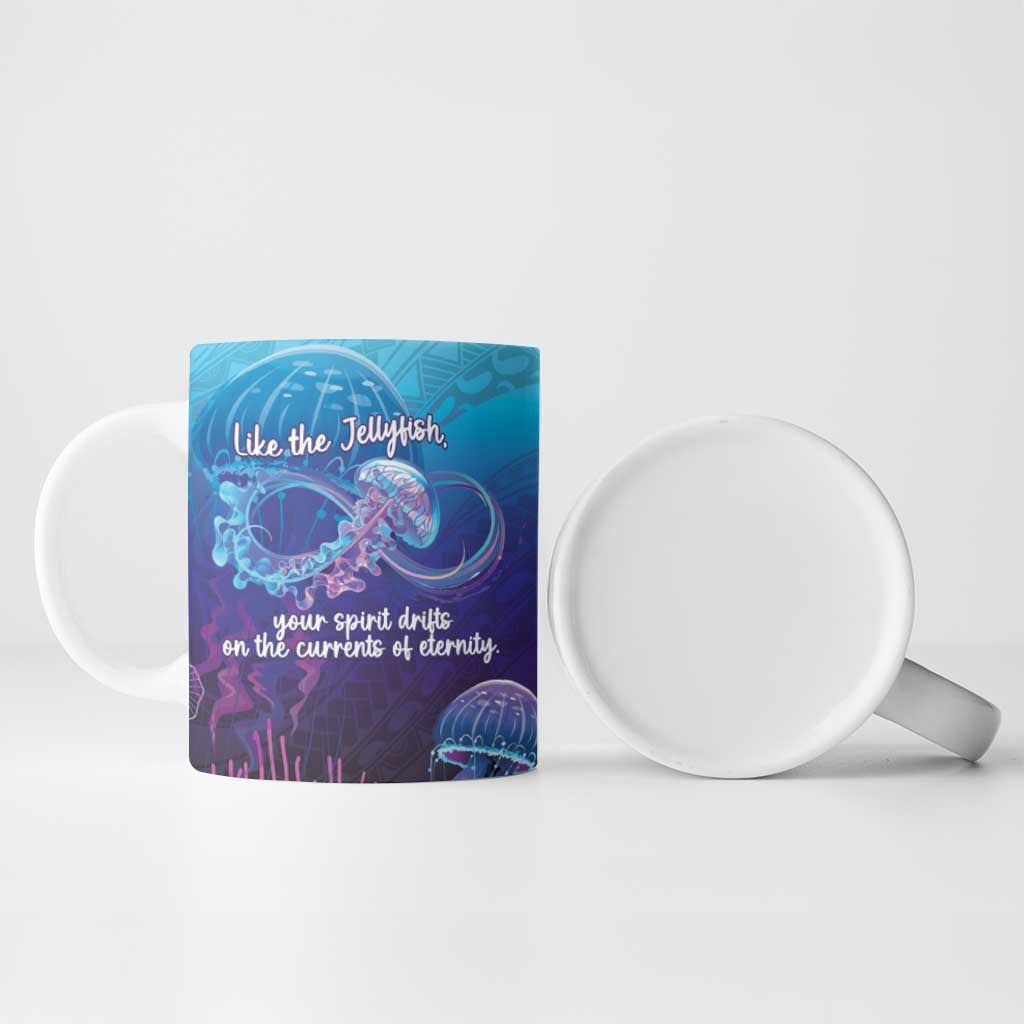 Polynesia Jellyfish Memorial Personalised Ceramic Mug Infinity Jellies Polynesian Pattern LT14 - Polynesian Pride