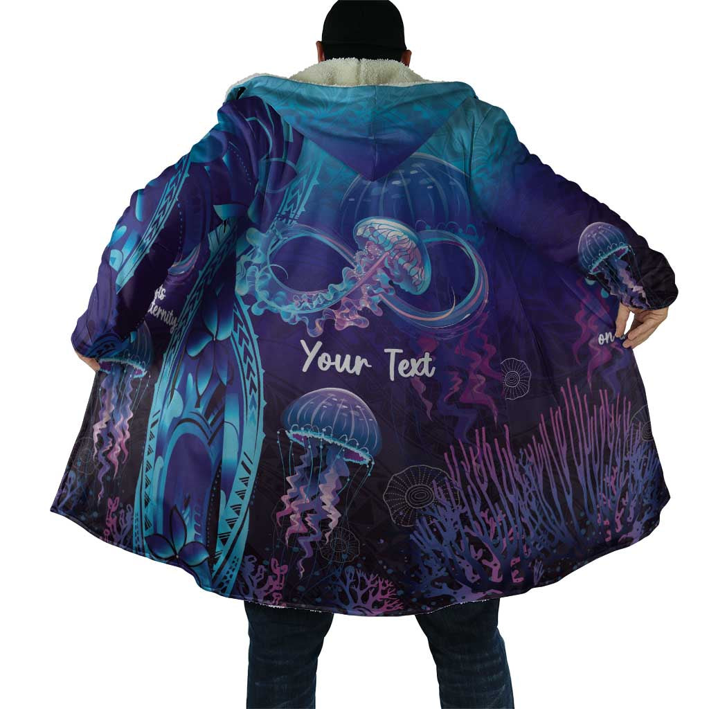 Polynesia Jellyfish Memorial Personalised Cloak Infinity Jellies Polynesian Pattern LT14 - Polynesian Pride