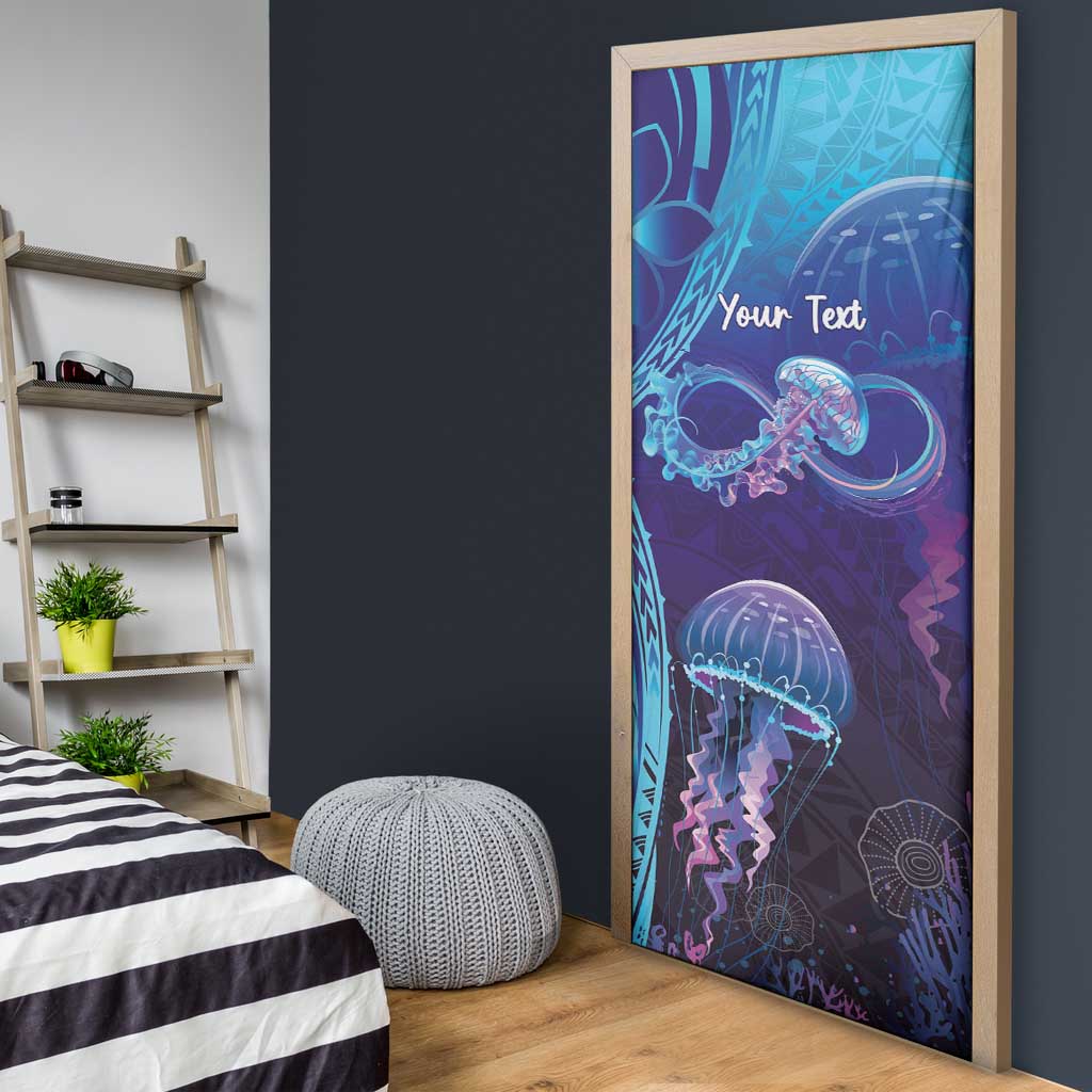 Polynesia Jellyfish Memorial Personalised Door Cover Infinity Jellies Polynesian Pattern LT14 - Polynesian Pride