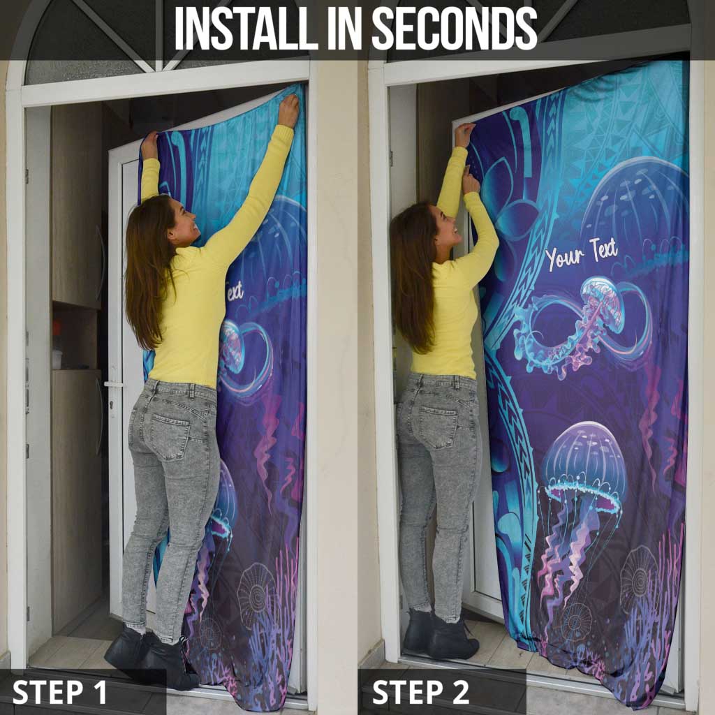 Polynesia Jellyfish Memorial Personalised Door Cover Infinity Jellies Polynesian Pattern LT14 - Polynesian Pride