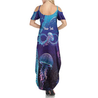 Polynesia Jellyfish Memorial Personalised Family Matching Summer Maxi Dress and Hawaiian Shirt Infinity Jellies Polynesian Pattern LT14 - Polynesian Pride