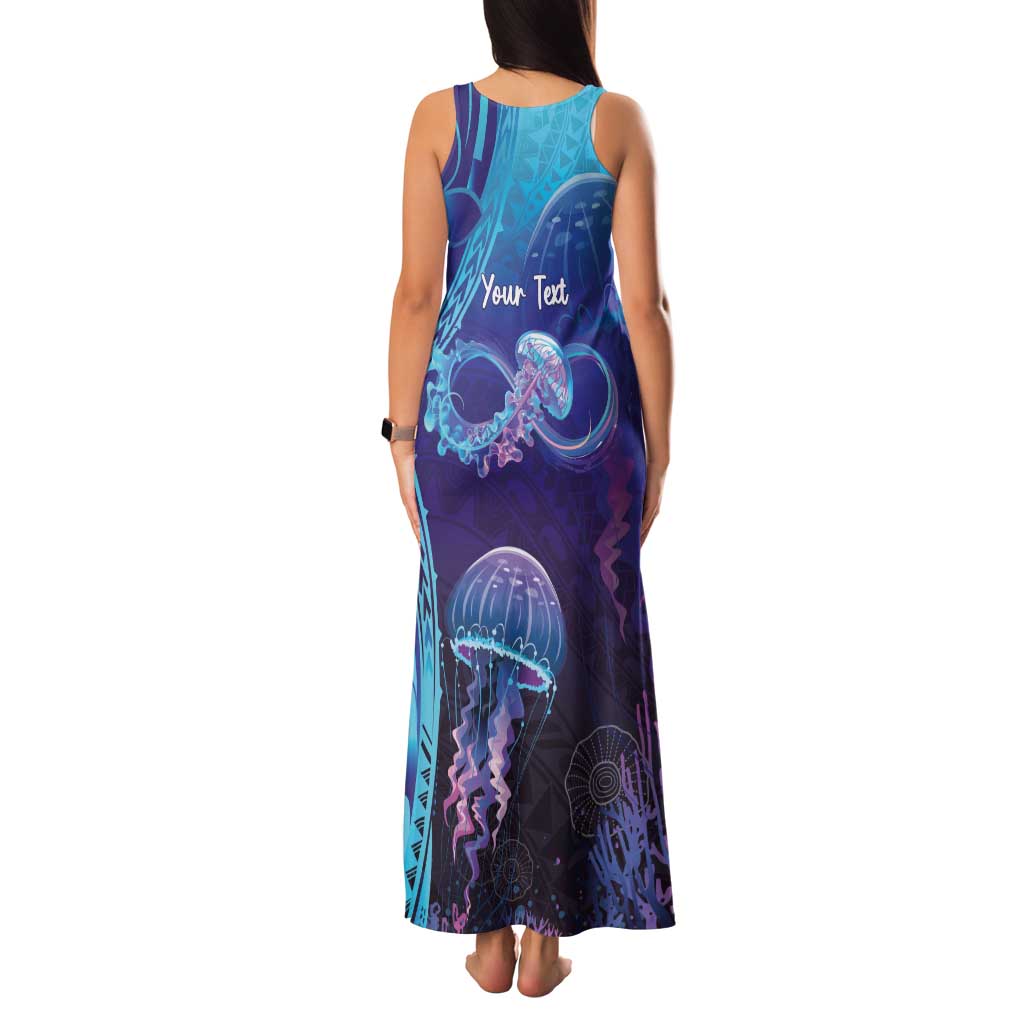 Polynesia Jellyfish Memorial Personalised Family Matching Tank Maxi Dress and Hawaiian Shirt Infinity Jellies Polynesian Pattern LT14 - Polynesian Pride