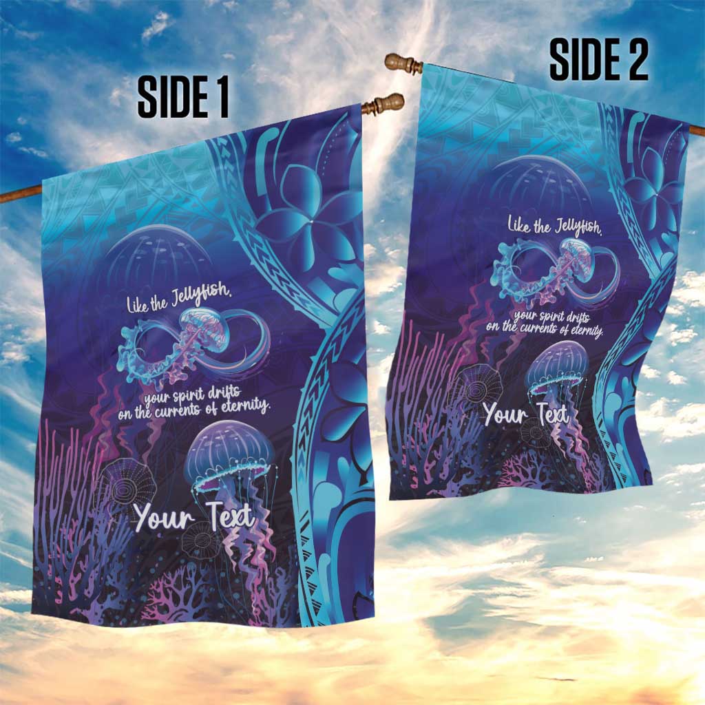 Polynesia Jellyfish Memorial Personalised Garden Flag Infinity Jellies Polynesian Pattern LT14 - Polynesian Pride