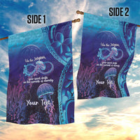 Polynesia Jellyfish Memorial Personalised Garden Flag Infinity Jellies Polynesian Pattern LT14 - Polynesian Pride