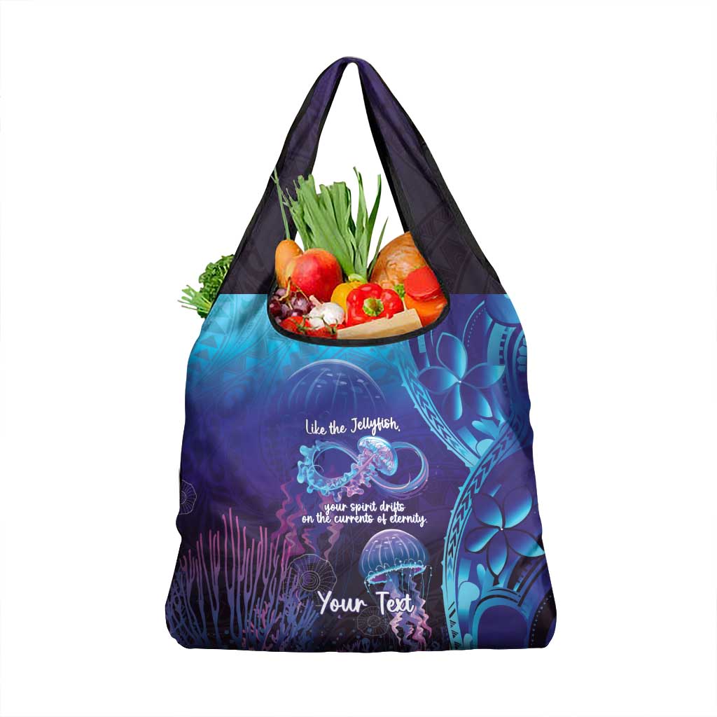 Polynesia Jellyfish Memorial Personalised Grocery Bag Infinity Jellies Polynesian Pattern LT14 1-pack One Size Purple - Polynesian Pride