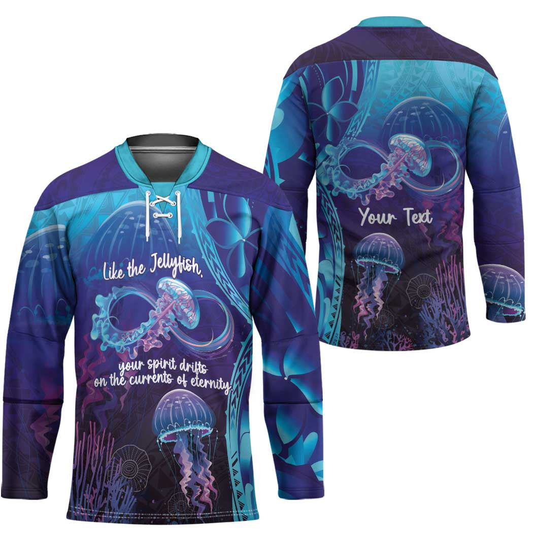 Polynesia Jellyfish Memorial Personalised Hockey Jersey Infinity Jellies Polynesian Pattern