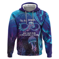 Polynesia Jellyfish Memorial Personalised Hoodie Infinity Jellies Polynesian Pattern LT14 Pullover Hoodie Purple - Polynesian Pride
