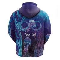 Polynesia Jellyfish Memorial Personalised Hoodie Infinity Jellies Polynesian Pattern LT14 - Polynesian Pride