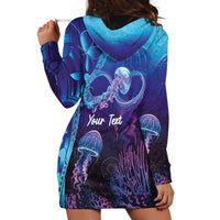 Polynesia Jellyfish Memorial Personalised Hoodie Dress Infinity Jellies Polynesian Pattern LT14 - Polynesian Pride