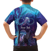 Polynesia Jellyfish Memorial Personalised Kid Hawaiian Shirt Infinity Jellies Polynesian Pattern LT14 - Polynesian Pride
