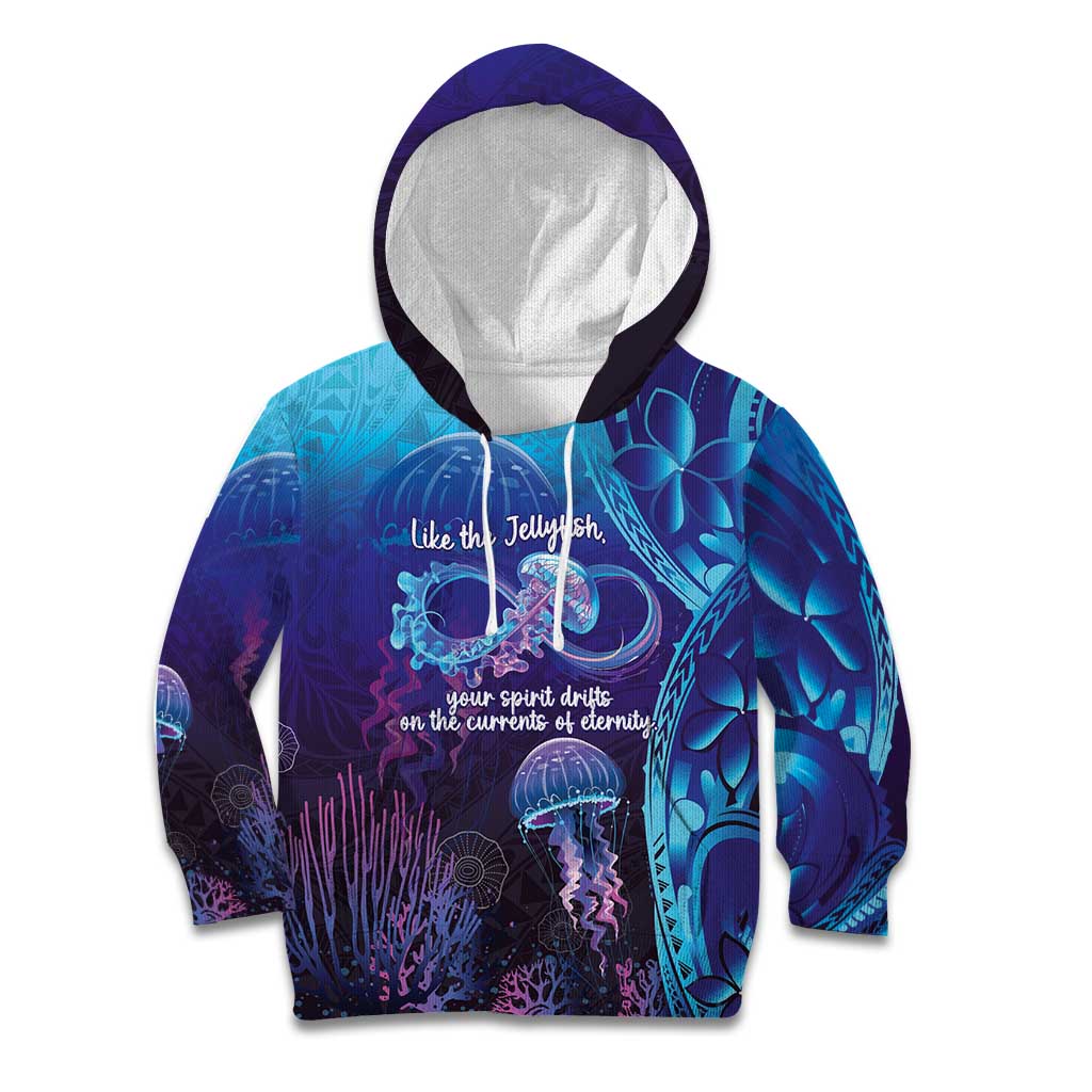 Polynesia Jellyfish Memorial Personalised Kid Hoodie Infinity Jellies Polynesian Pattern LT14 Hoodie Purple - Polynesian Pride