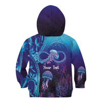 Polynesia Jellyfish Memorial Personalised Kid Hoodie Infinity Jellies Polynesian Pattern LT14 - Polynesian Pride