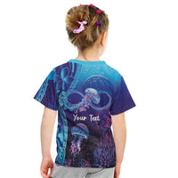 Polynesia Jellyfish Memorial Personalised Kid T Shirt Infinity Jellies Polynesian Pattern