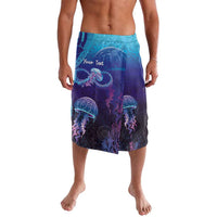 Polynesia Jellyfish Memorial Personalised Lavalava Infinity Jellies Polynesian Pattern LT14 Purple - Polynesian Pride