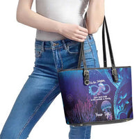 Polynesia Jellyfish Memorial Personalised Leather Tote Bag Infinity Jellies Polynesian Pattern LT14 - Polynesian Pride