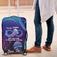 Polynesia Jellyfish Memorial Personalised Luggage Cover Infinity Jellies Polynesian Pattern LT14 Purple - Polynesian Pride
