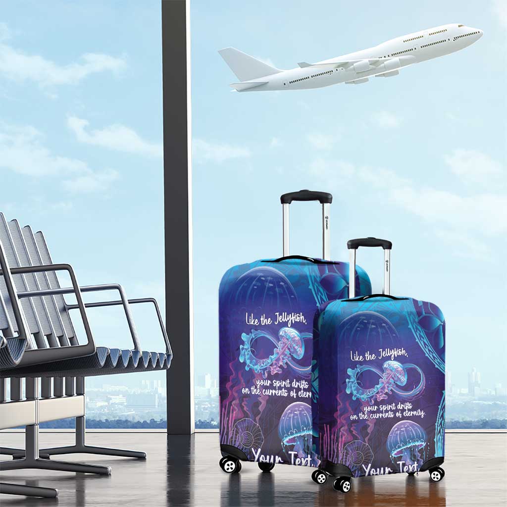 Polynesia Jellyfish Memorial Personalised Luggage Cover Infinity Jellies Polynesian Pattern LT14 - Polynesian Pride