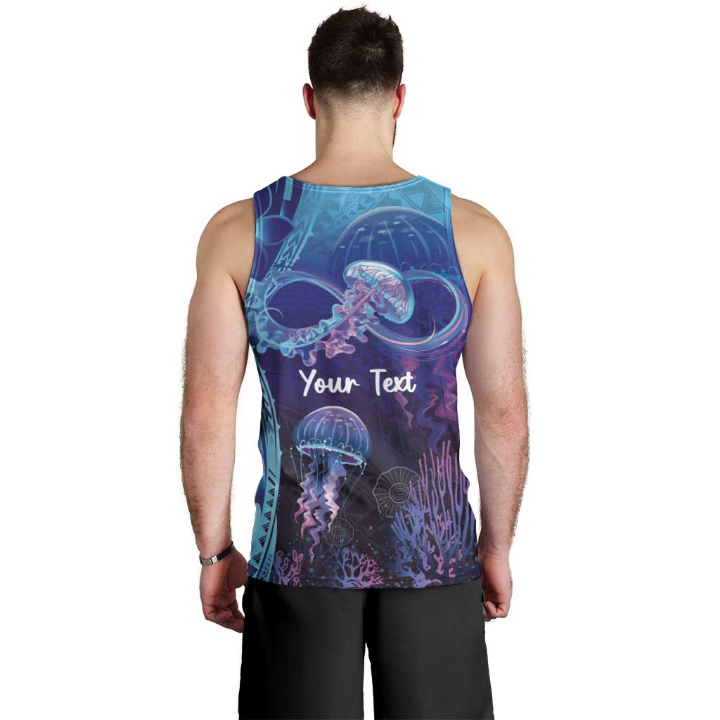 Polynesia Jellyfish Memorial Personalised Men Tank Top Infinity Jellies Polynesian Pattern LT14 - Polynesian Pride