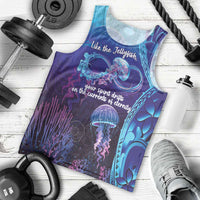 Polynesia Jellyfish Memorial Personalised Men Tank Top Infinity Jellies Polynesian Pattern LT14 - Polynesian Pride