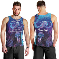 Polynesia Jellyfish Memorial Personalised Men Tank Top Infinity Jellies Polynesian Pattern LT14 - Polynesian Pride