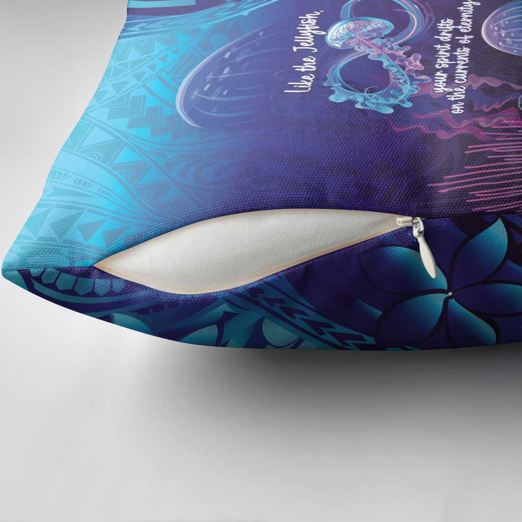 Polynesia Jellyfish Memorial Personalised Pillow Cover Infinity Jellies Polynesian Pattern LT14 - Polynesian Pride