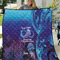 Polynesia Jellyfish Memorial Personalised Quilt Infinity Jellies Polynesian Pattern LT14 Purple - Polynesian Pride