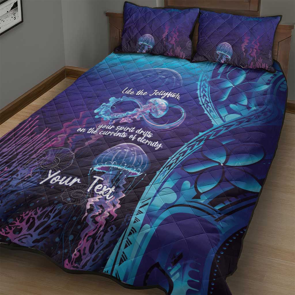 Polynesia Jellyfish Memorial Personalised Quilt Bed Set Infinity Jellies Polynesian Pattern LT14 - Polynesian Pride